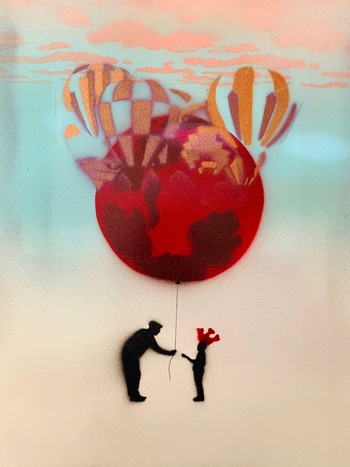 Red world balloon